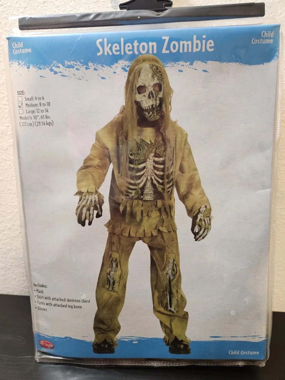 Skeleton Zombie Kids Costume in Yellow - Child Halloween Outfit